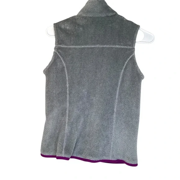 Patagonia Re-Tool Polartec Full Zip Fleece Vest Grey Purple Womens S Outdoor EUC - Picture 5 of 9